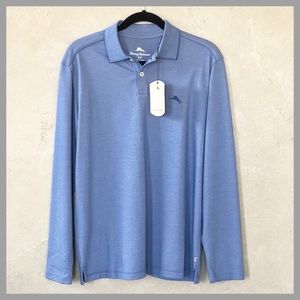 NWT Tommy Bahama Sail Fish Long Sleeve Polo Shirt